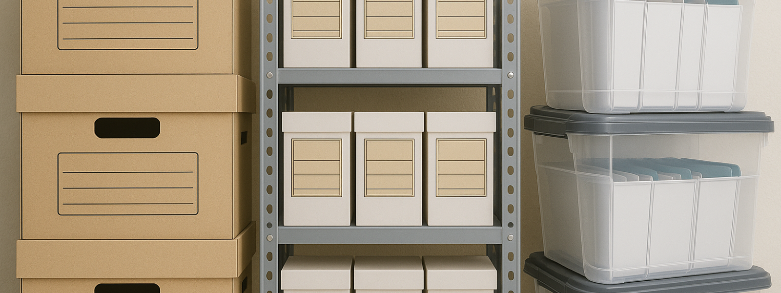 Как выбрать оптимальный формат архивации: бумажные коробки vs стеллажи vs контейнеры
